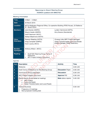 Steering Group Agenda Template  Form