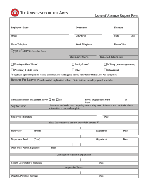 Leave of Absence Request Form Template