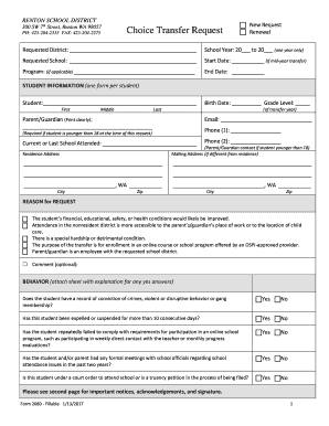 RENTON SCHOOL DISTRICT  Form