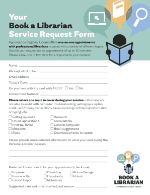 Librarian Application Form Template