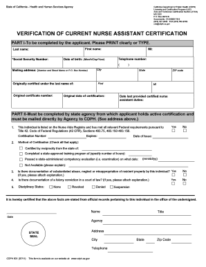 Request for NameAddress Change Andor Duplicate CDPH Home  Form