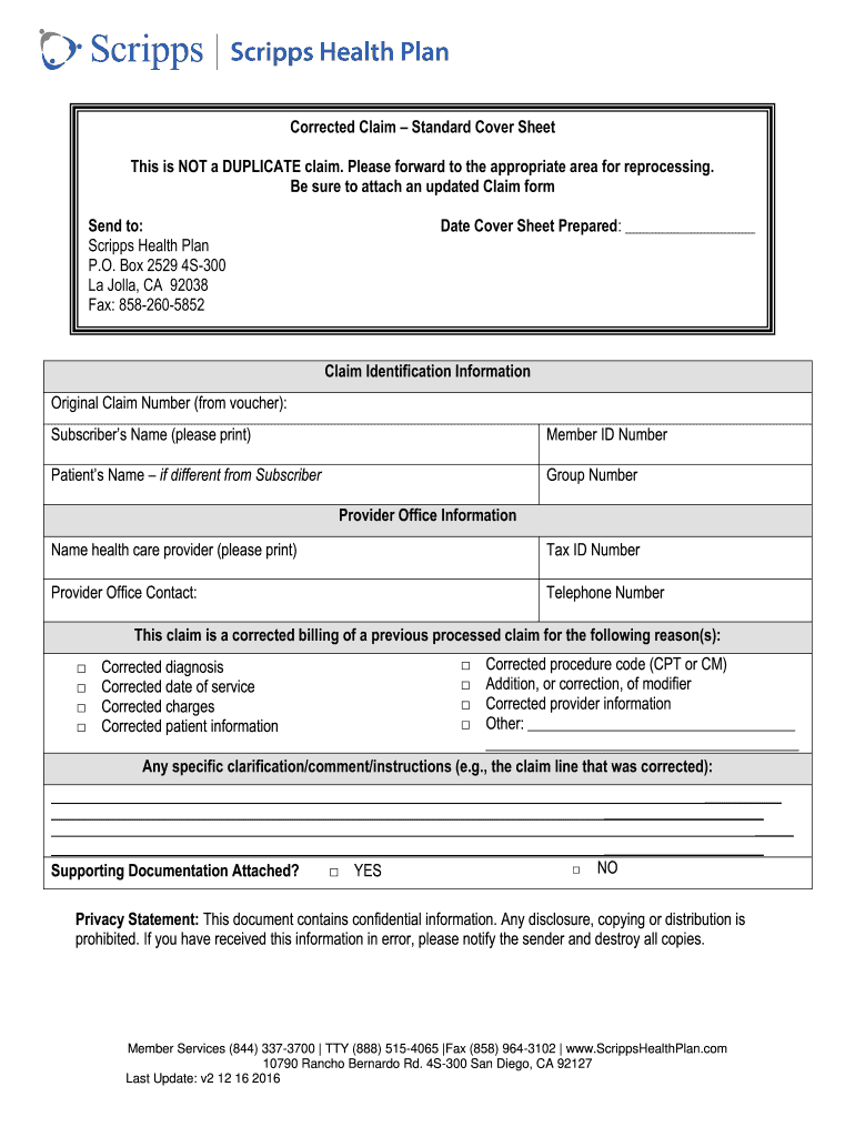  Scripps Corrected Claim Form 2016-2024