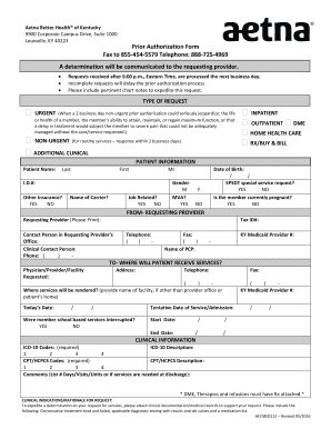 Pre Authorization Request Form Aetna Better Health