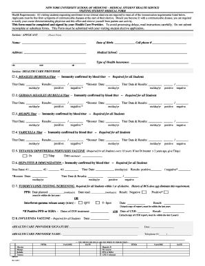  Student Medical Form 2016-2024