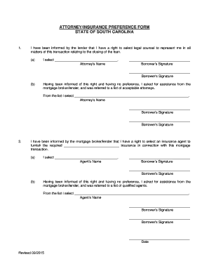  AttorneyInsurance Preference South Carolina Department of 2015-2024