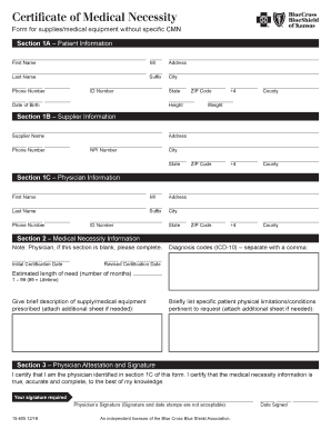  Medical Necessity Form 2016-2024