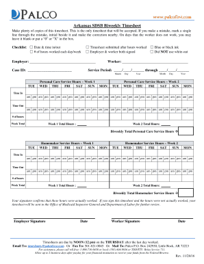 Palco Timesheet  Form