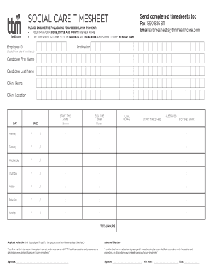 Ttm Timesheet  Form