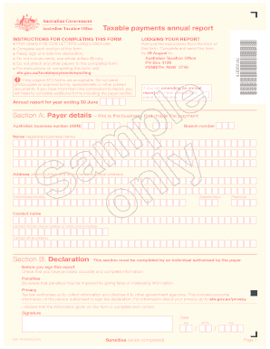 Taxable Payments Annual Report Form PDF