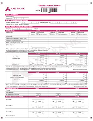 Corporate Internet Banking Non Individual Customer Existing  Form