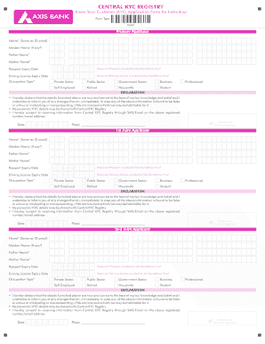 Ckyc Form Axisbank