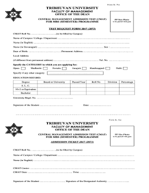 Mbs Cmat Online Form