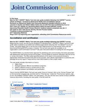 Joint Commission Safer Matrix Template  Form