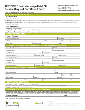 Pellets Service Request Enrollment Form