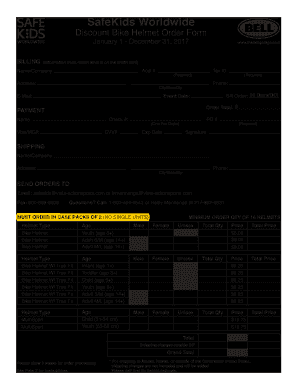  Bell Sports Bike Helmet Order Form PreventInjury Org 2017-2024