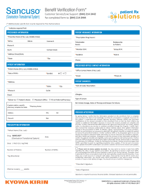 Benefit Verification Form Home