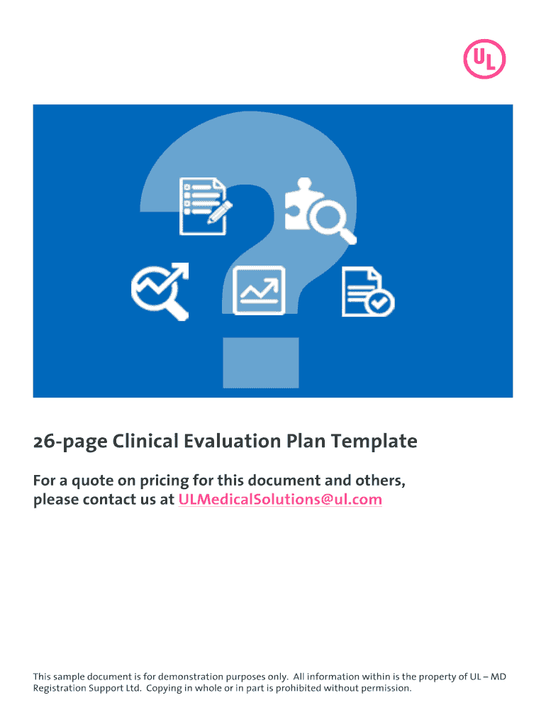 Clinical Evaluation Plan Template  Form