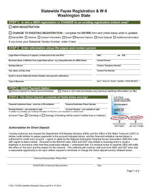  F120 115 000 Statewide Payee Registration and W 9 F120 115 000 Statewide Payee Registration and W 9 2014