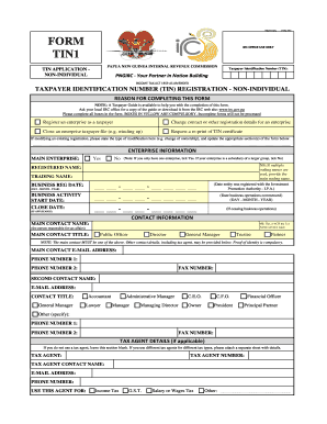 Tin 1 Application Form Download