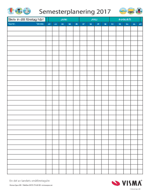 Semesterplanering Visma  Form