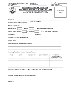 Aiff D License Book PDF  Form