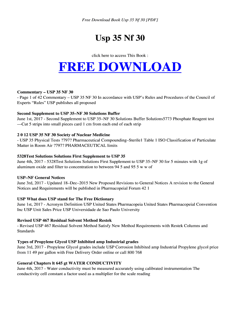 Usp 35 Download PDF  Form