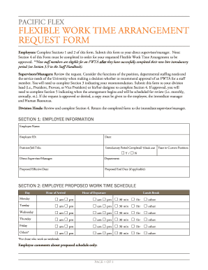 Work Arrangement Form