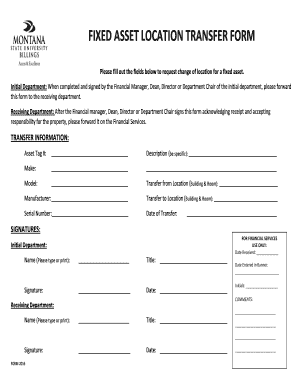  Fixed Asset Transfer Form 2016-2024