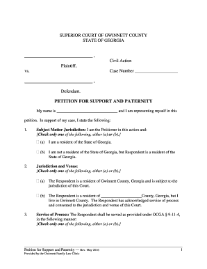 Gwinnett Family Law Clinic  Form