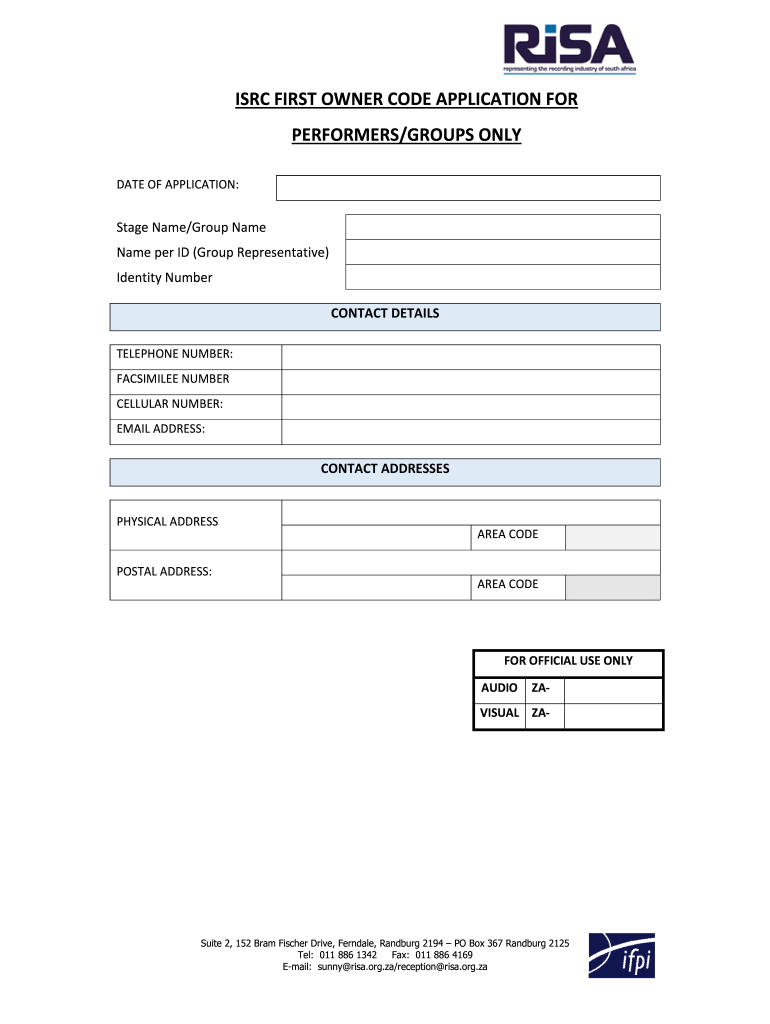 Risa Printable Forms PDF