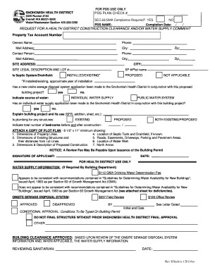  Snohomish County Health District Clearance Form 2016