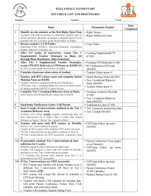 4 7 Rti Checklist Broward K12 Fl Us  Form