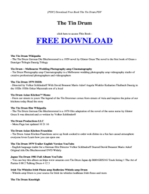 The Tin Drum PDF Download  Form
