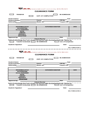 Ama University  Form