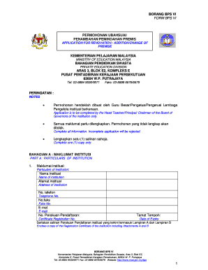 BORANG BPS VI  Form