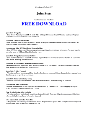 John Stott Books PDF  Form