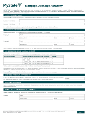 My State Discharge Form