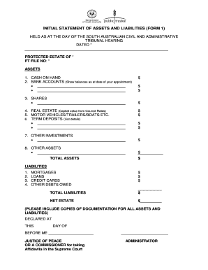 Public Trustee Form 1