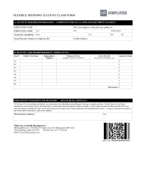 Hr Simplified Claim Form