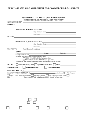 Utah CCIM PSA Commercial Sales Agreement  Form