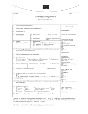 Aanvraag Schengenvisum VFS Global  Form