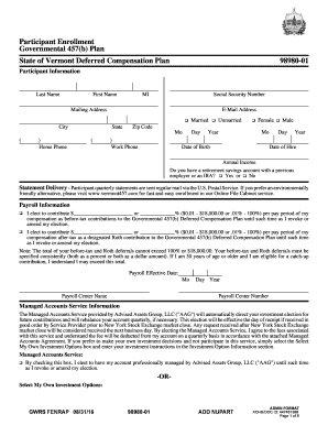 Participant Enrollment Form Empower Retirement