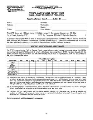 Annual Maintenance Report  Form