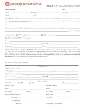 New India Rtgs Form