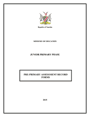 Pre Primary Assessment Record Form