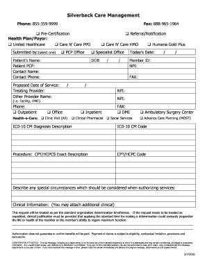 Silverback Authorization Form