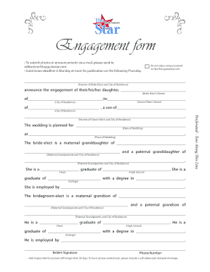 Engagement Form