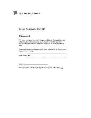 Approval Sign off Form