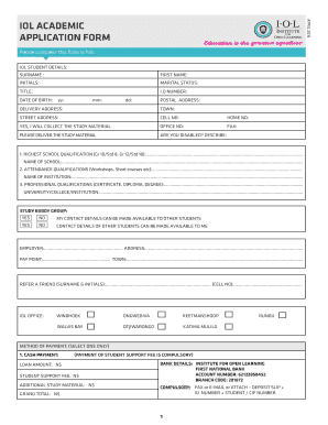 Iol Application Form