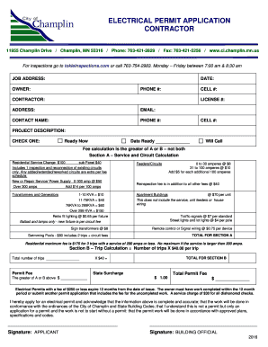 City of Champlin Permits  Form